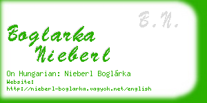 boglarka nieberl business card